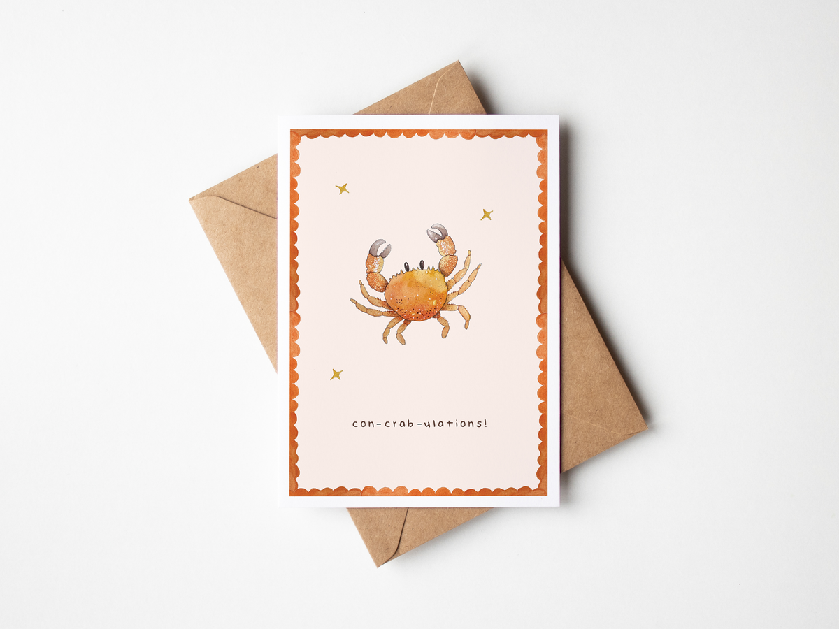 Con-Crab-ulations greeting card by Harvey-Walker Studio