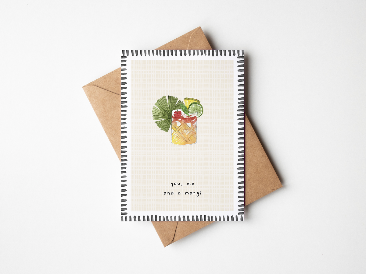 This Calls For A Margi greeting card by Harvey-Walker Studio