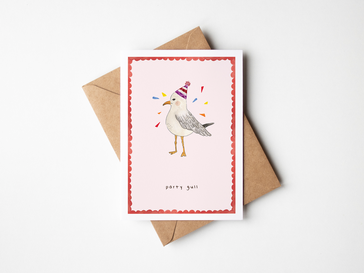 Party Gull greeting card by Harvey-Walker Studio