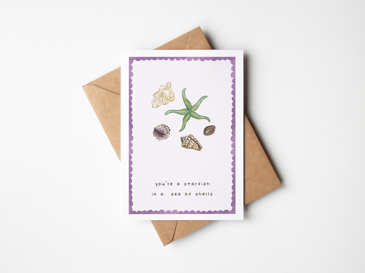 You’re A Starfish greeting card by Harvey-Walker Studio