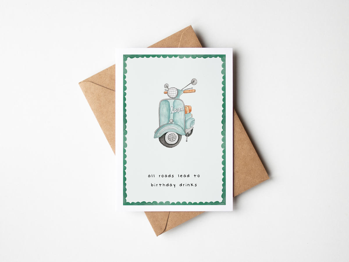 Along For The Ride greeting card by Harvey-Walker Studio