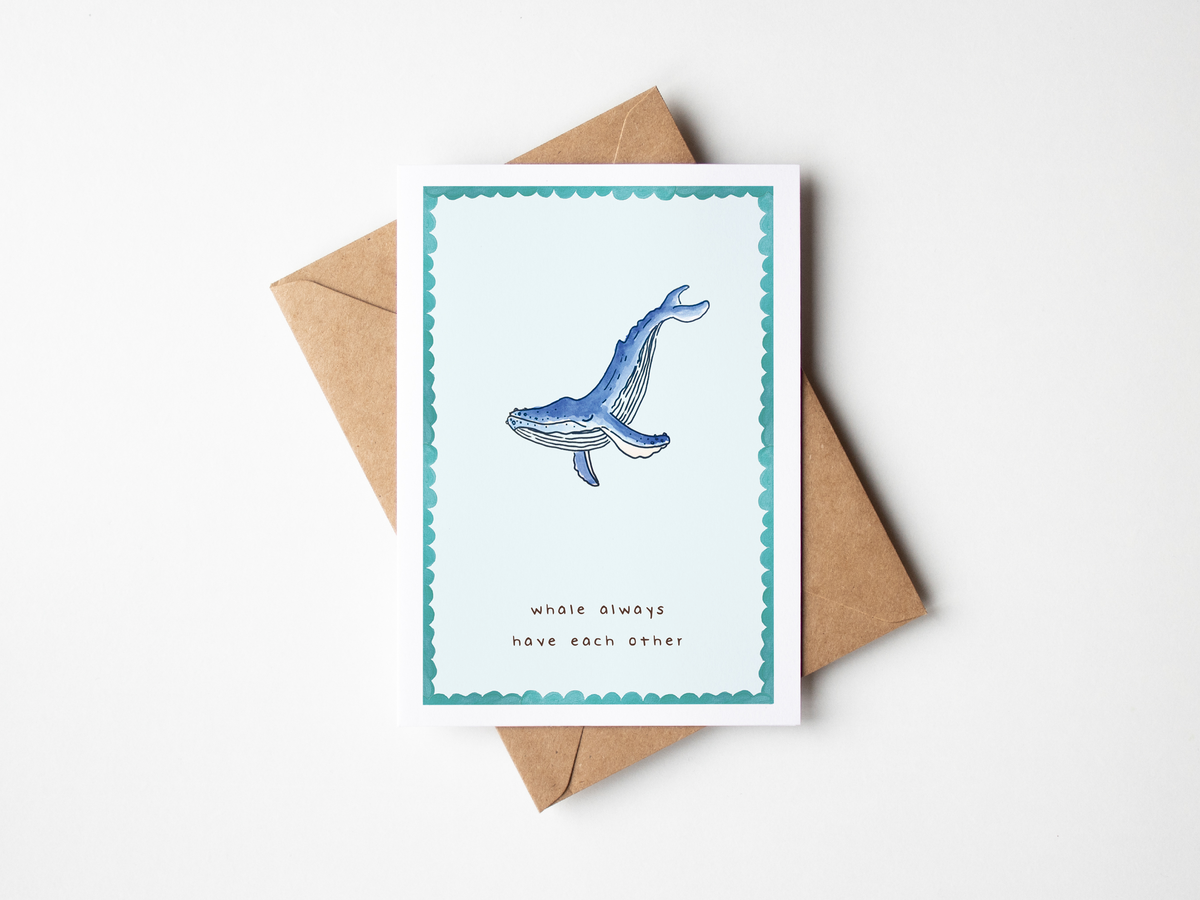 Greeting Card - Whale Always Have Each Other | Harvey Walker Studio