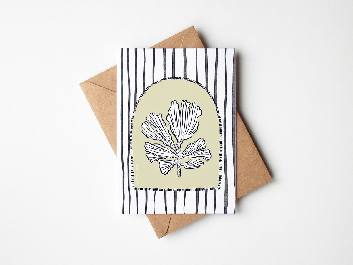 Fan Shell Stripe_ Greeting Card