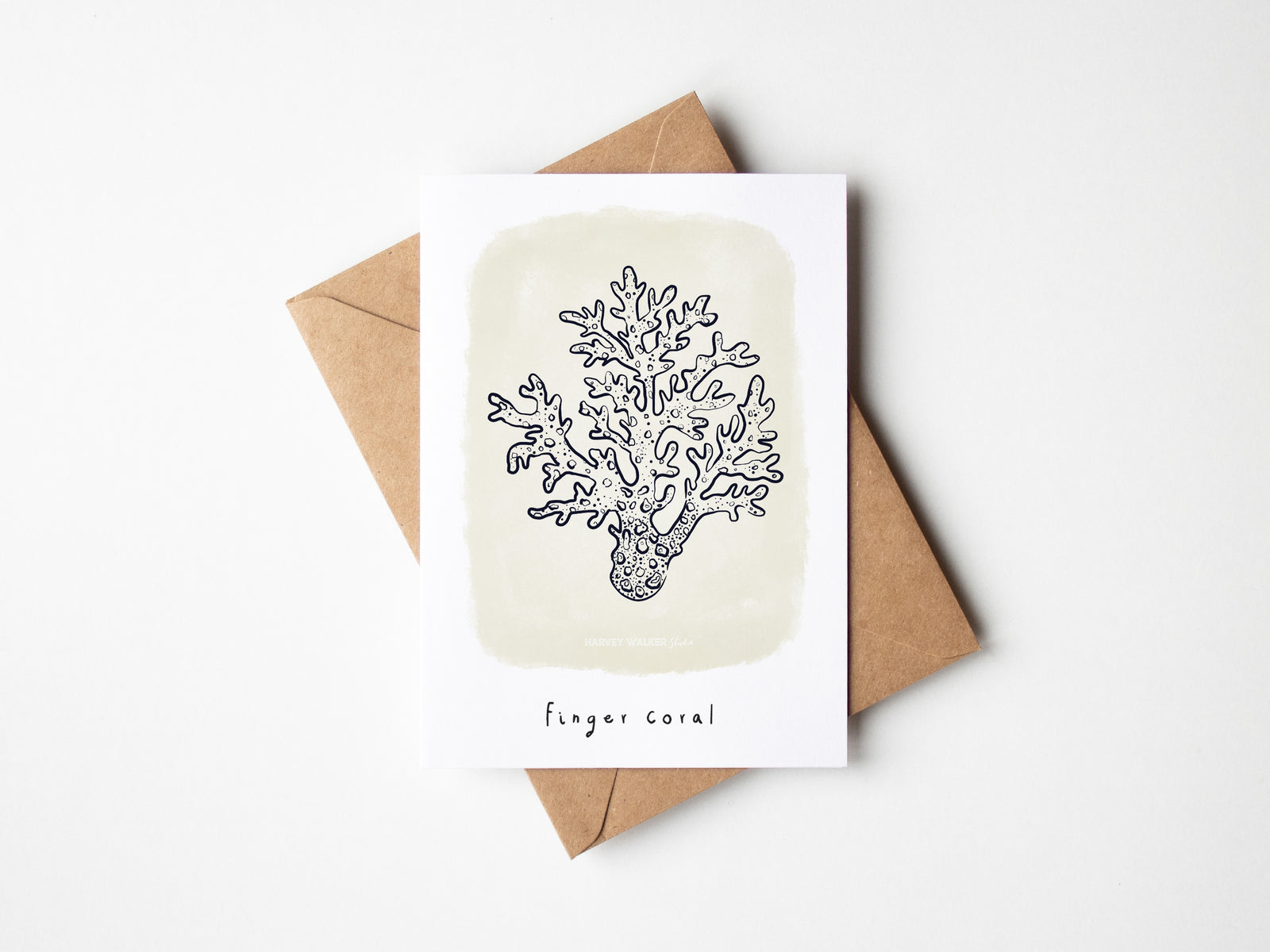 Finger Coral_ Greeting Card | Harvey Walker Studio