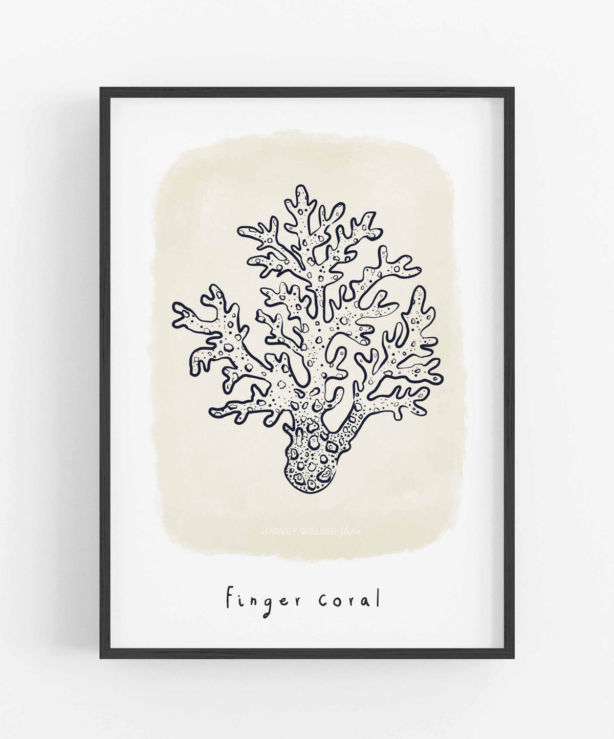 FINGER CORAL BEIGE - Fine Art Print