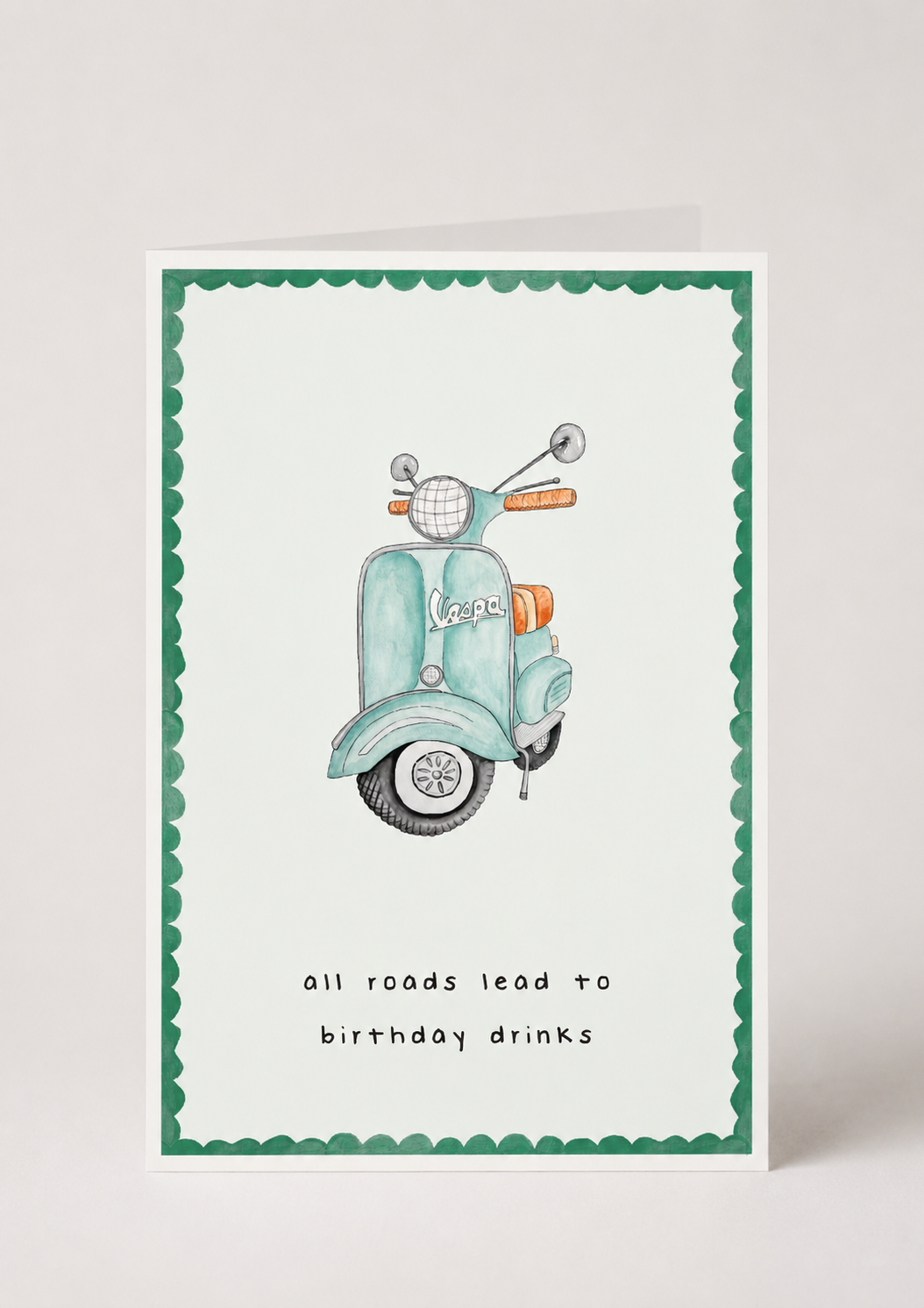 Greeting Card - All roads lead to birthday drinks