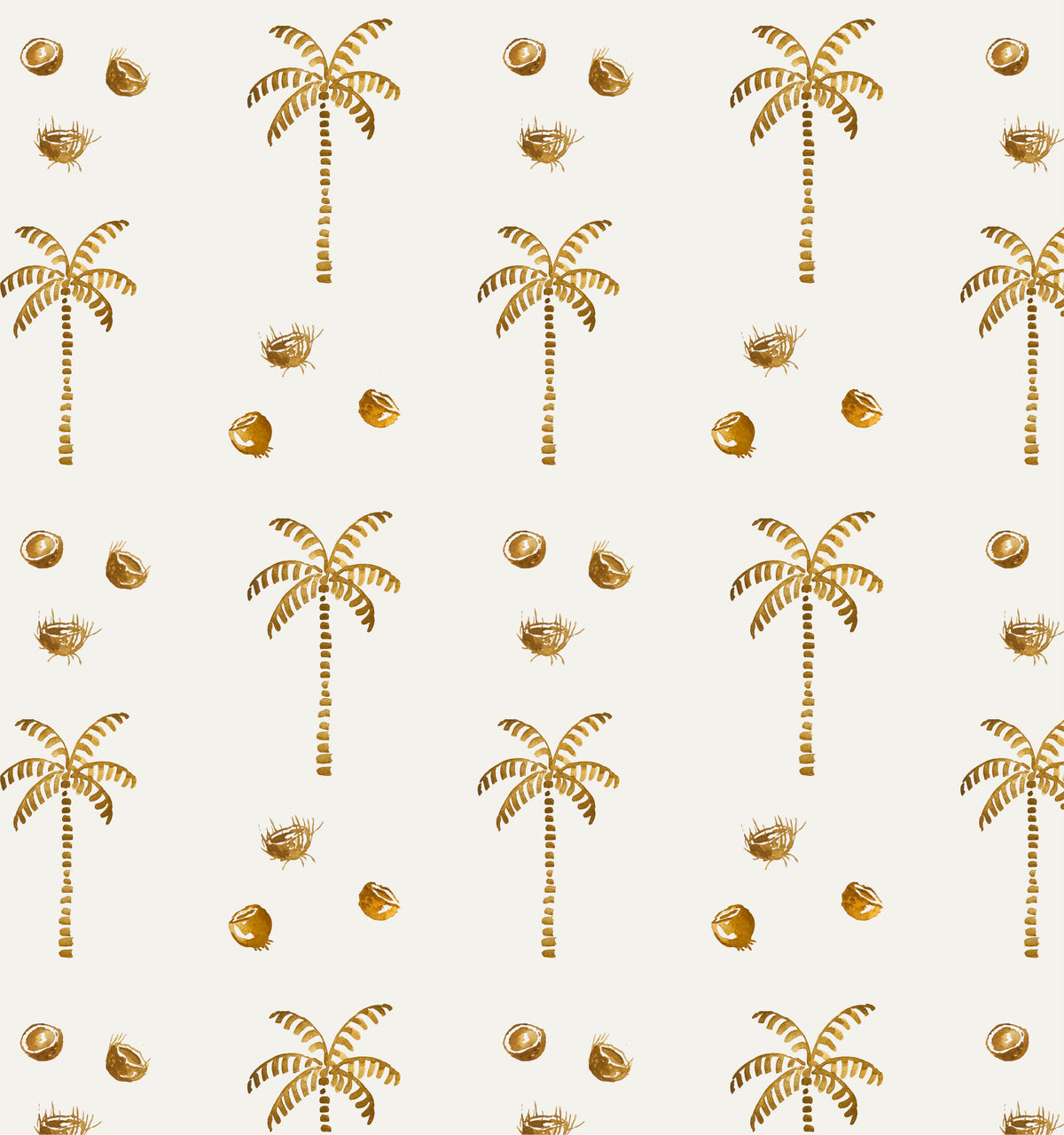 Sepia Coconuts & Palms_ Pattern | Harvey Walker Studio