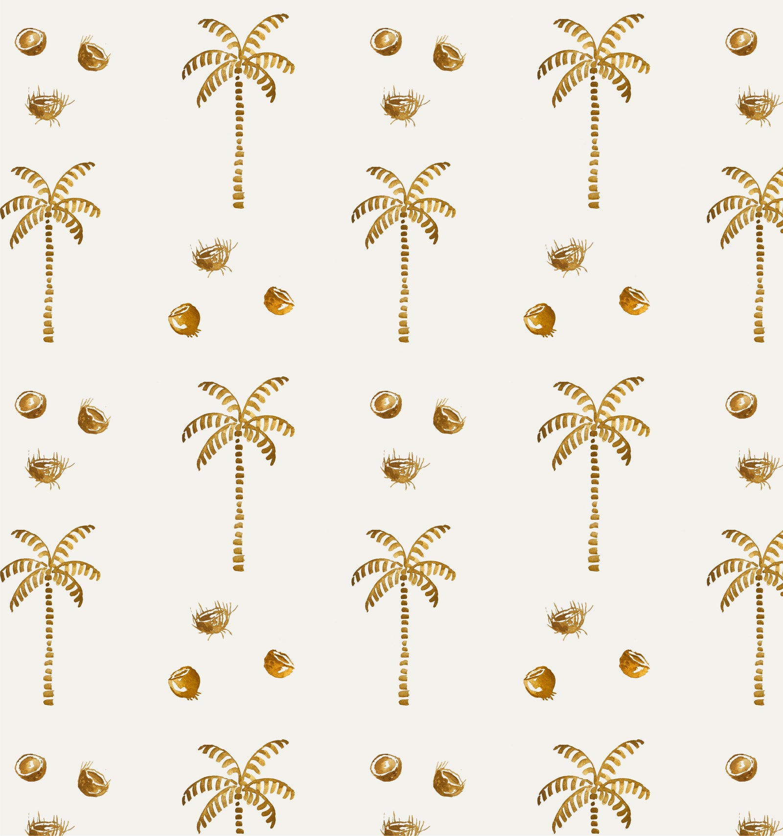 Sepia Coconuts & Palms_ Pattern | Harvey Walker Studio