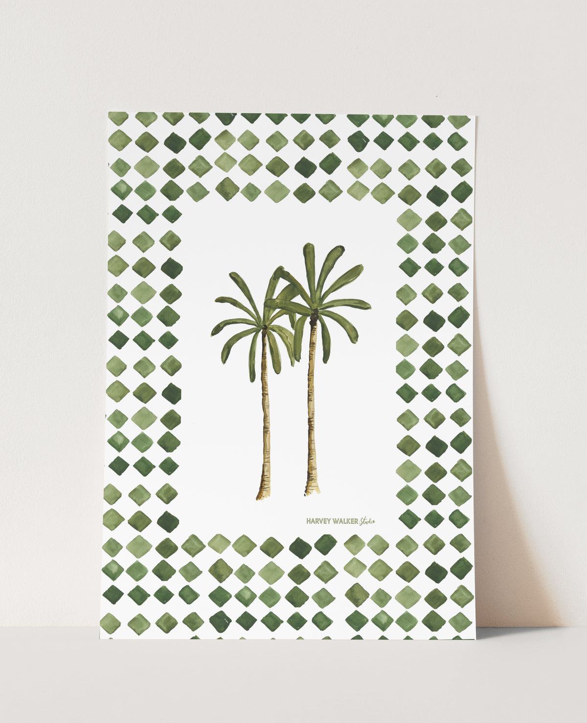 MONTGOMERY PALM CHECK - Fine Art Print