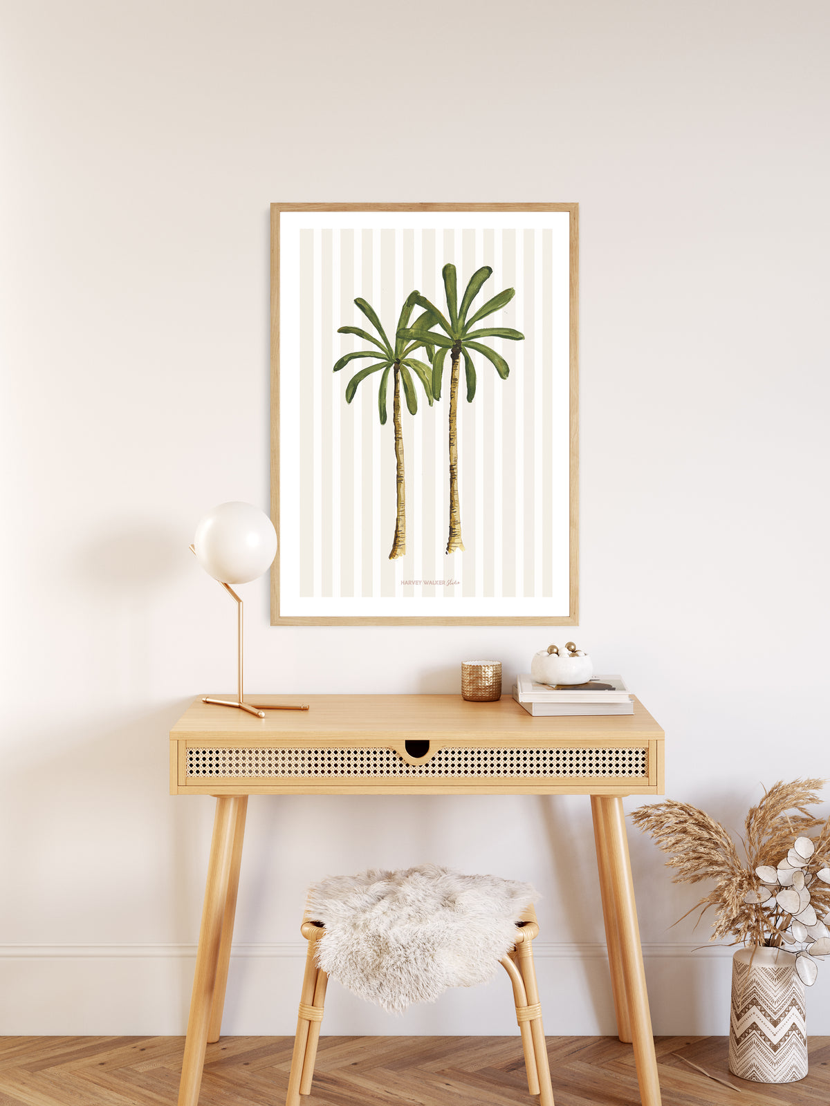 PALM PAIR STRIPE - Fine Art Print