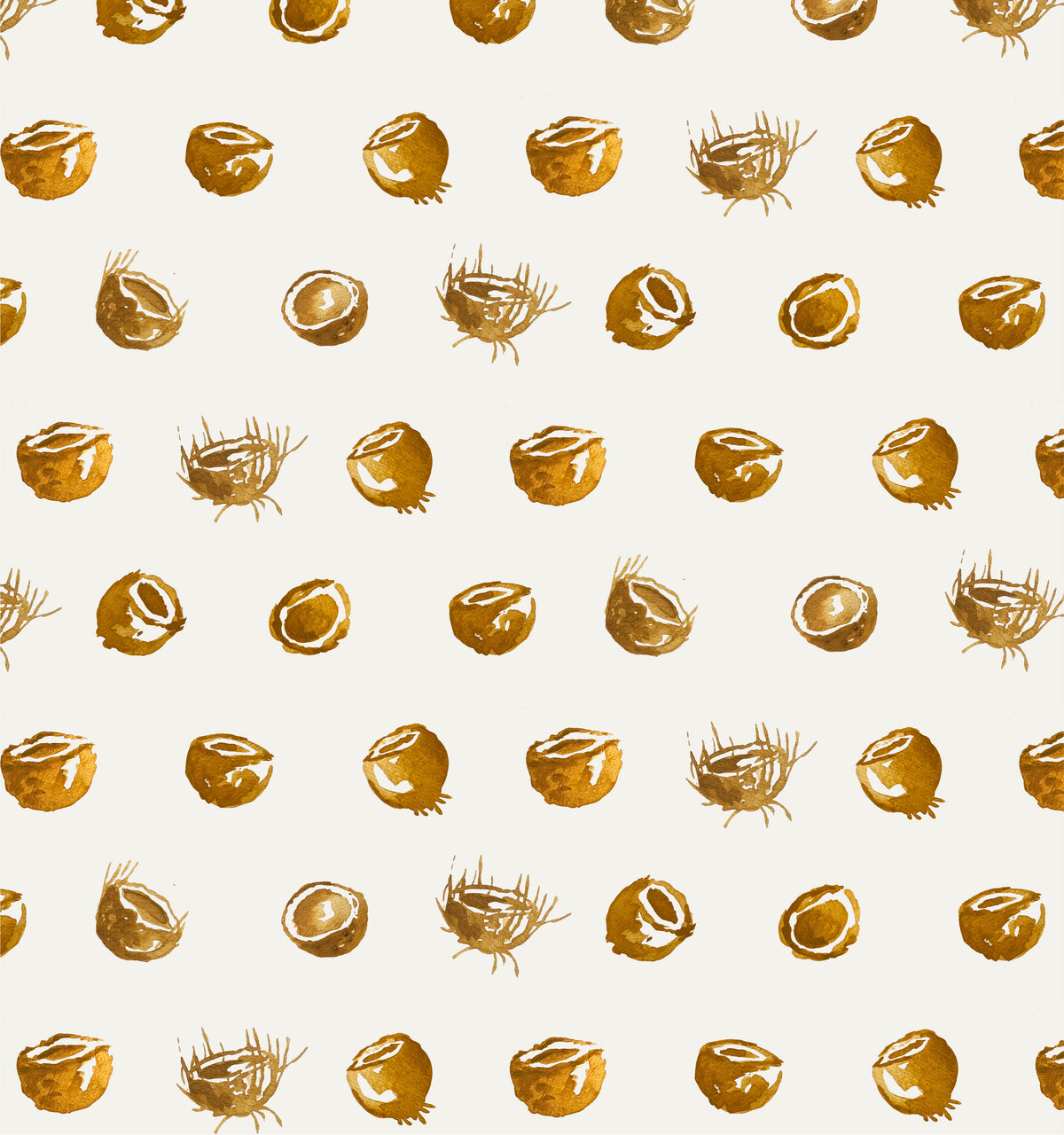 Sepia Coconuts_ Pattern | Harvey Walker Studio