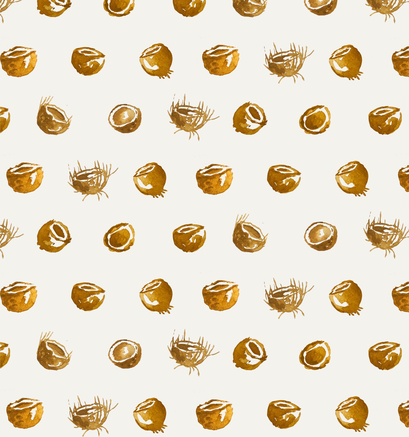 Sepia Coconuts_ Pattern | Harvey Walker Studio