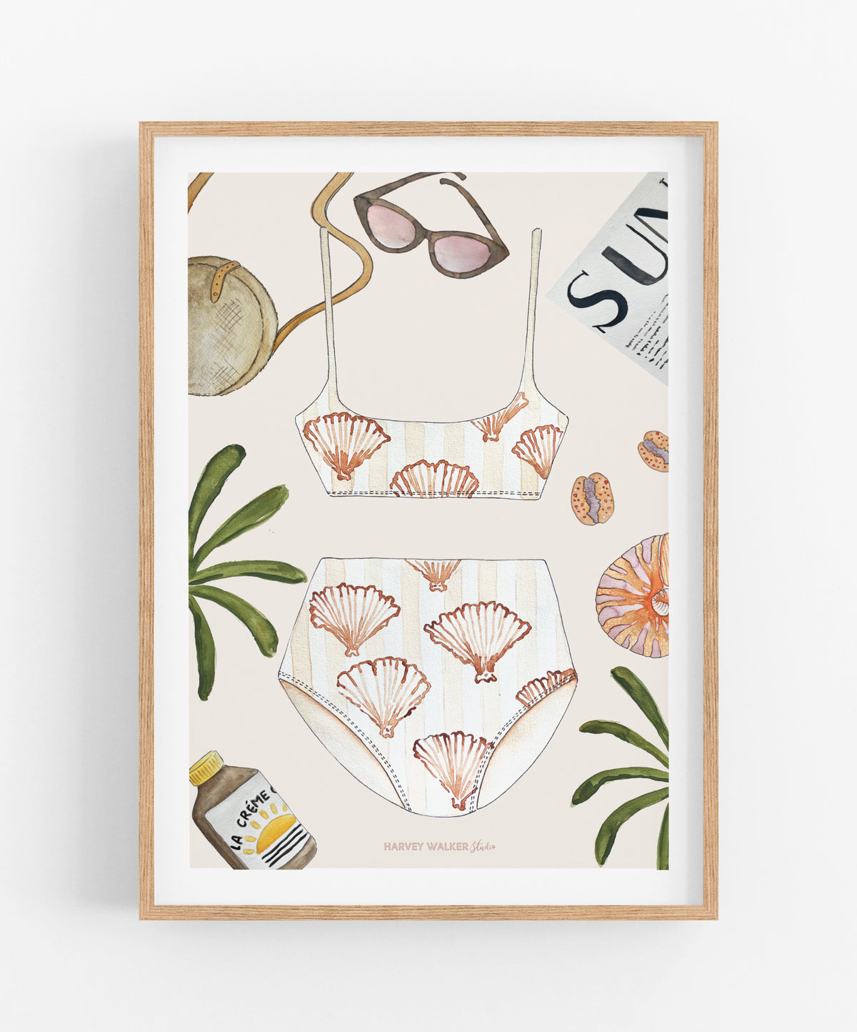 SHELL BIKINI FLATLAY - Fine Art Print