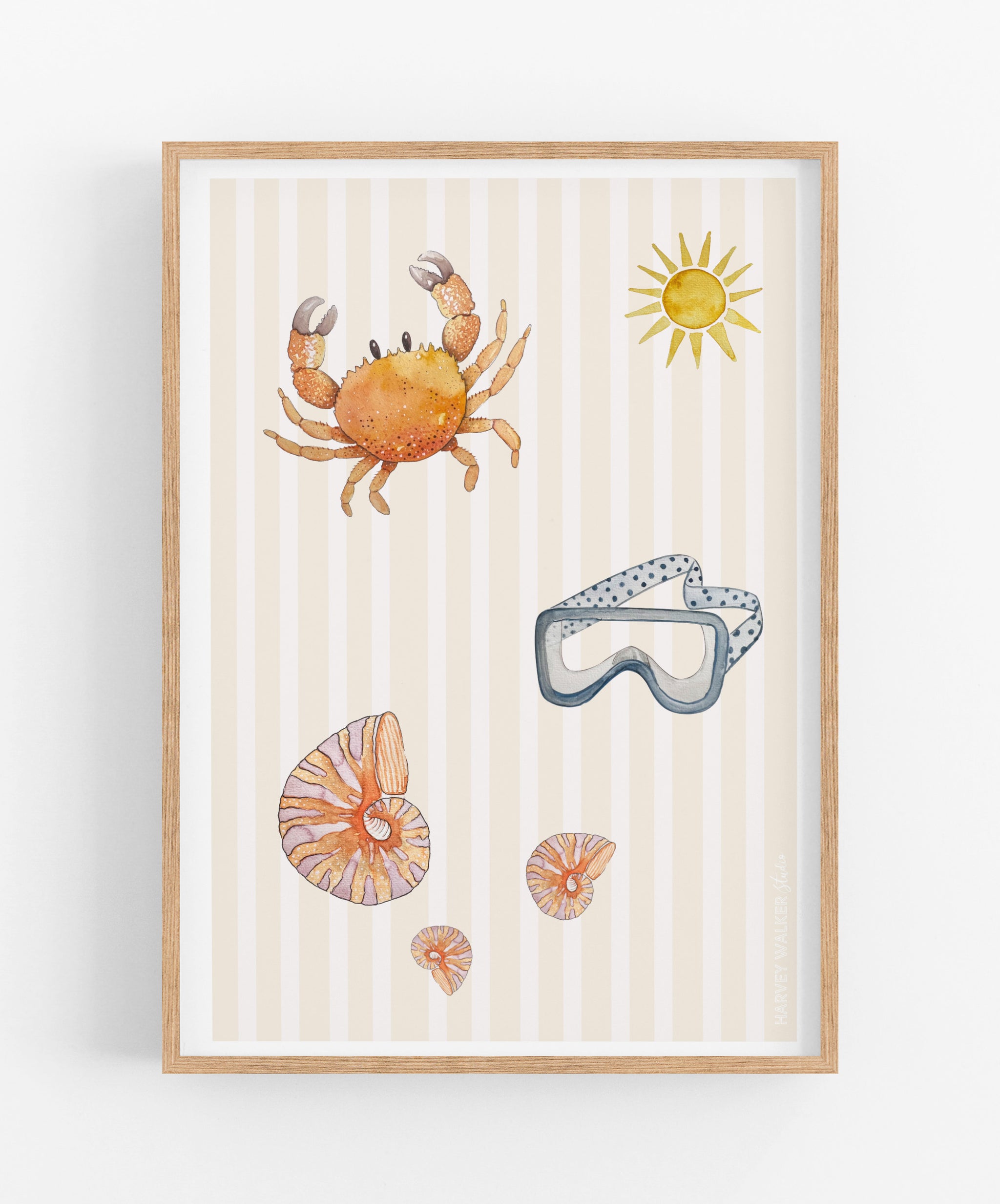 summer infant art BEACH BABY - Fine Art Print