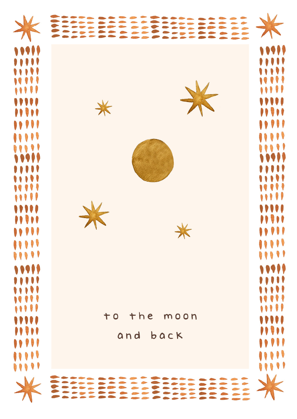 Greeting Card - To the moon and back
