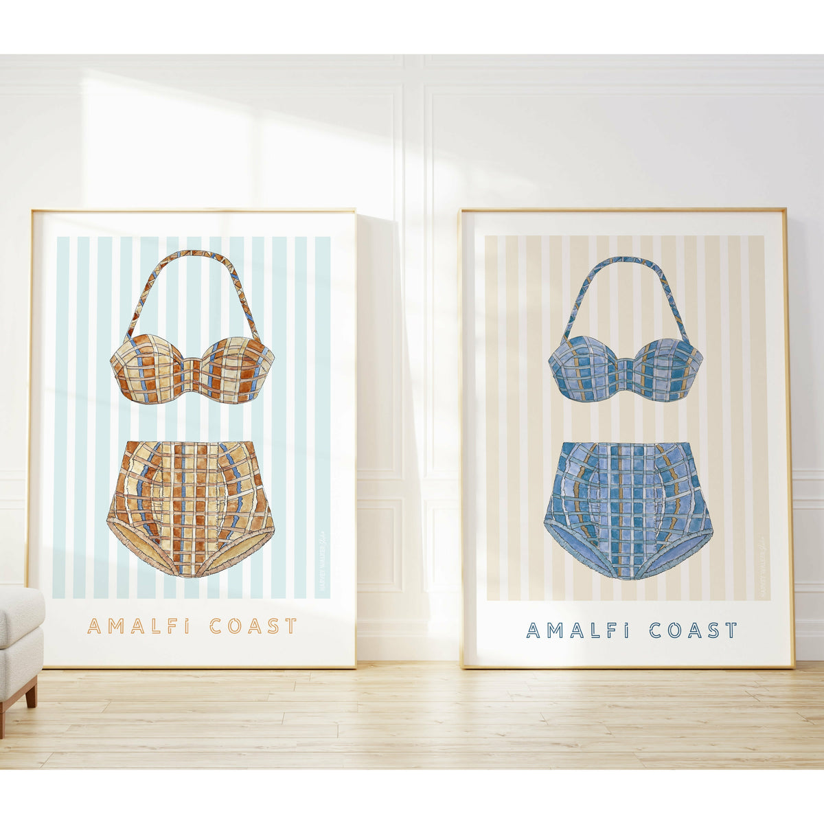 AMALFI COAST - Blue Stripe - Fine Art Print