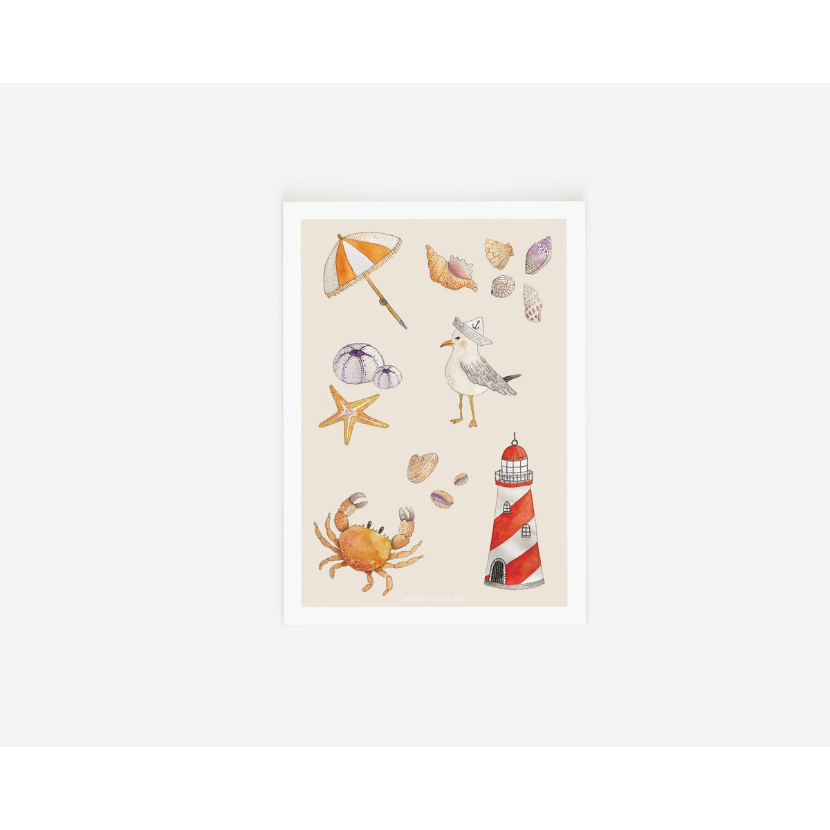 GREETING CARDS - Pack of 10 - Beach Holiday