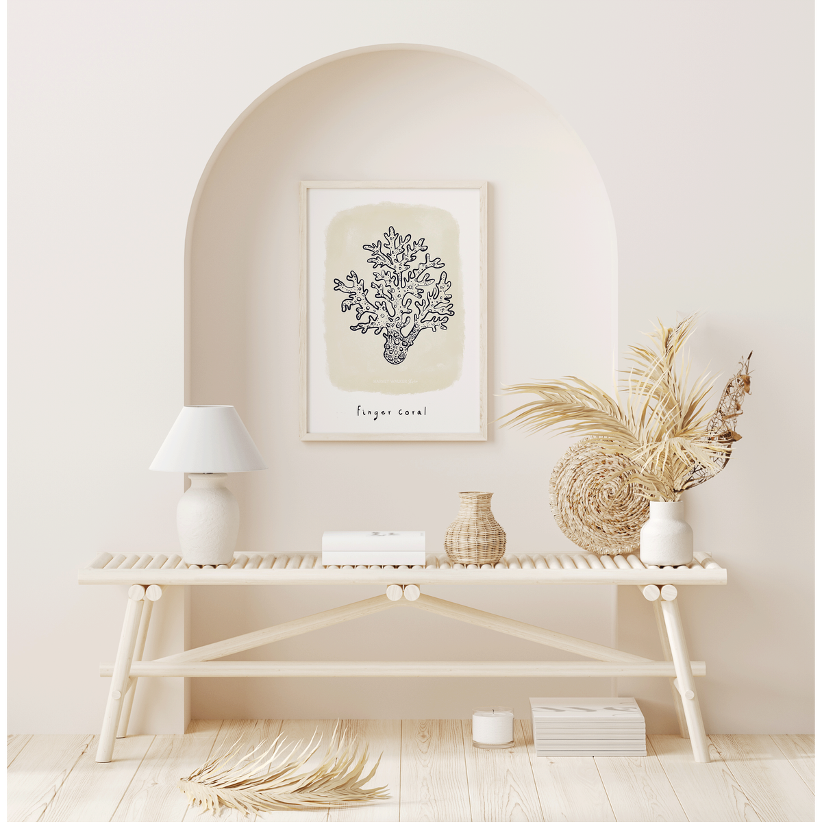 FINGER CORAL BEIGE - Fine Art Print