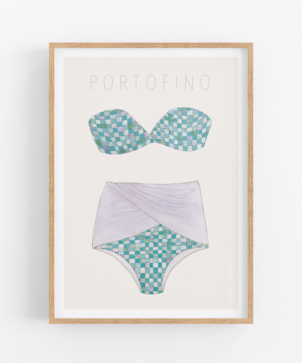 PORTOFINO _ GREEN BIKINI - Fine Art Print