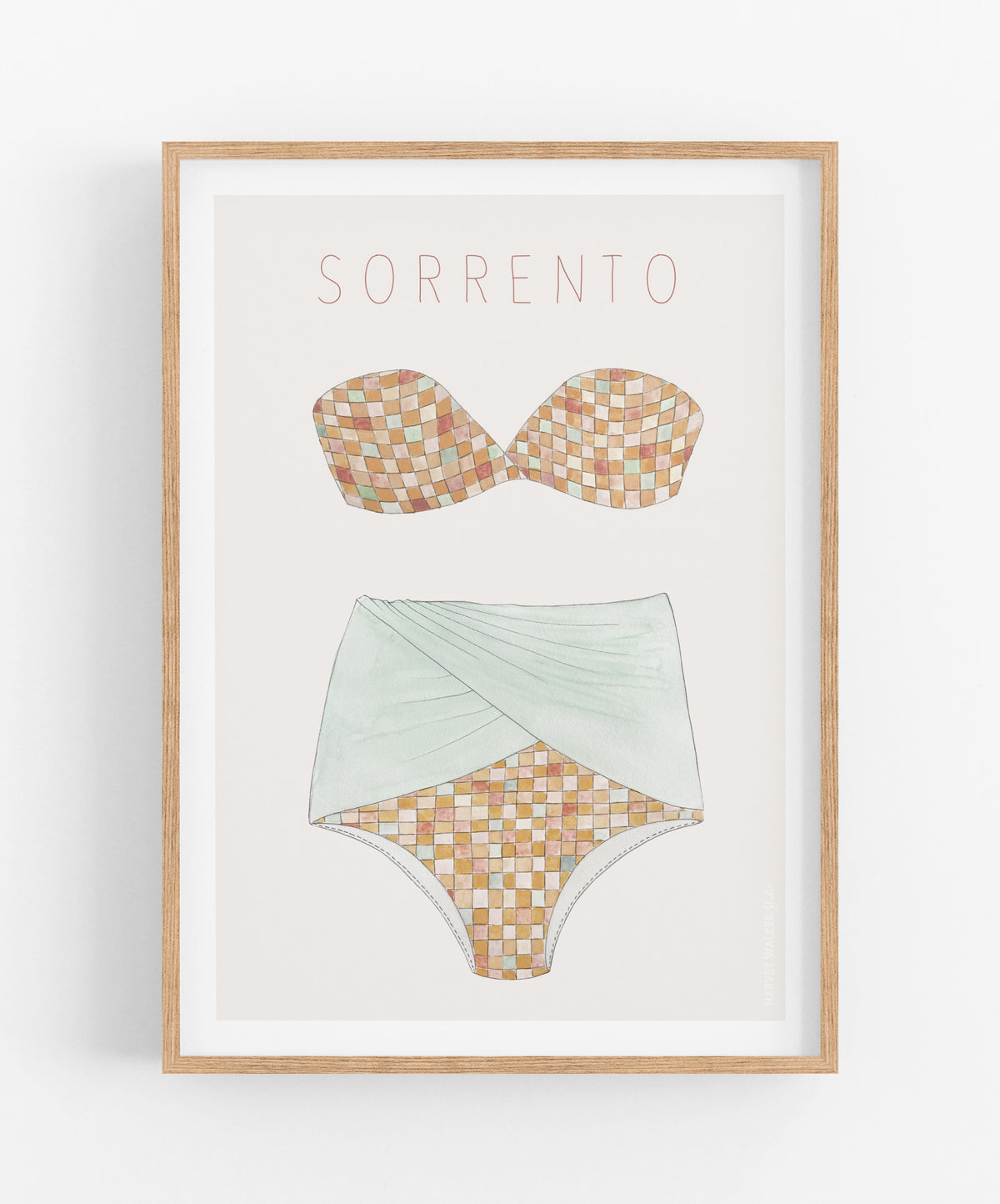 SORRENTO _ ORANGE BIKINI - Fine Art Print