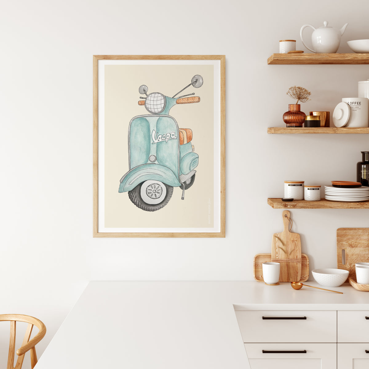 VESPA_BLUE - Fine Art Print