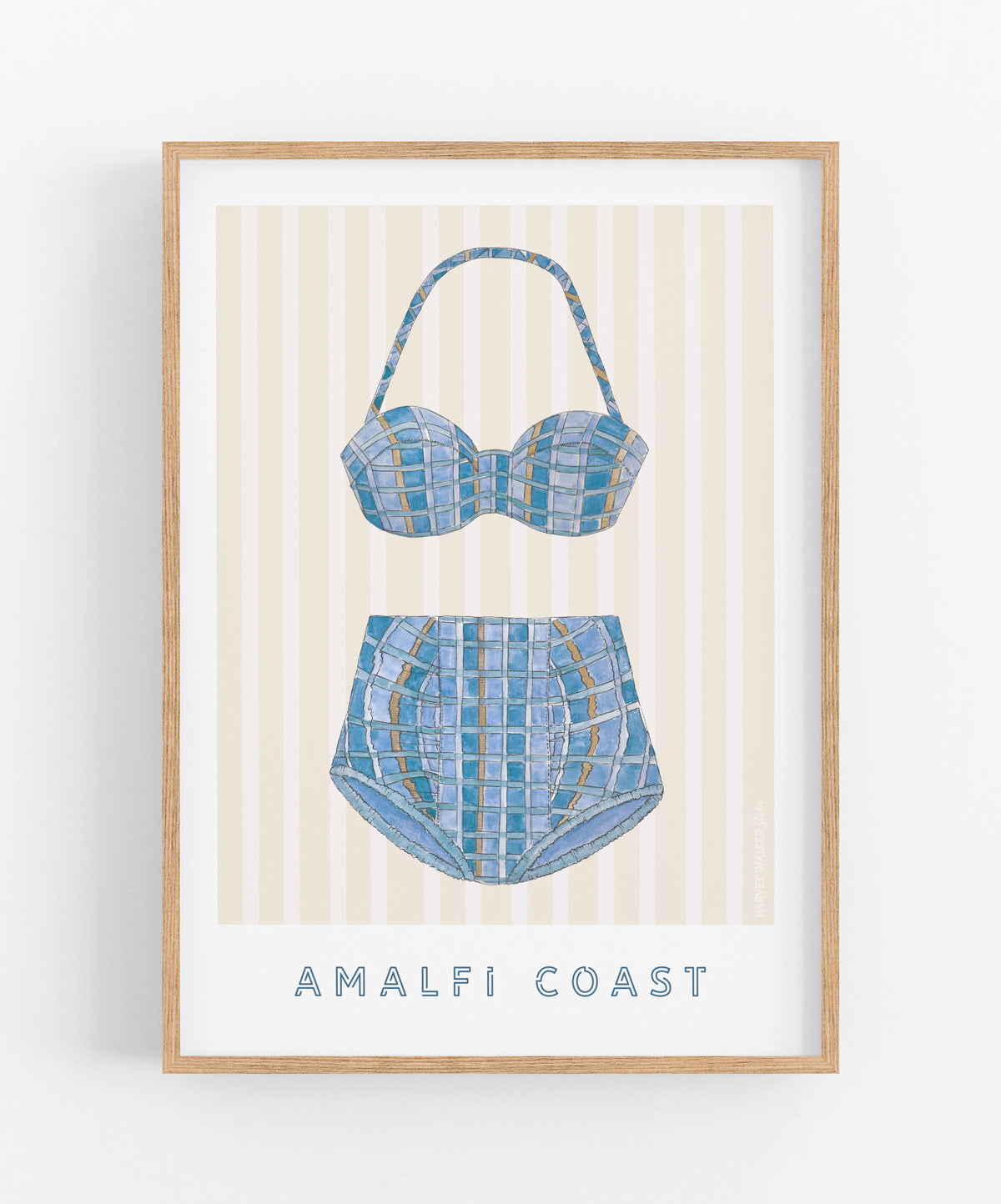AMALFI COAST - Beige Stripe - Fine Art Print